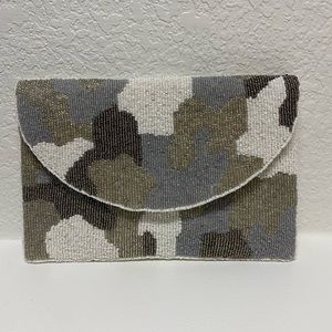 Beaded Camo Clutch